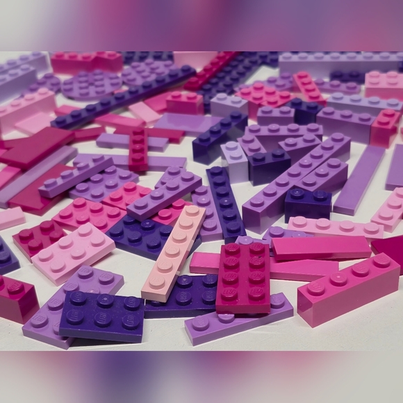 Lego Lot Mixed Pinks &Purples Bricks, Tiles & Plates (150pcs) - Picture 6 of 8